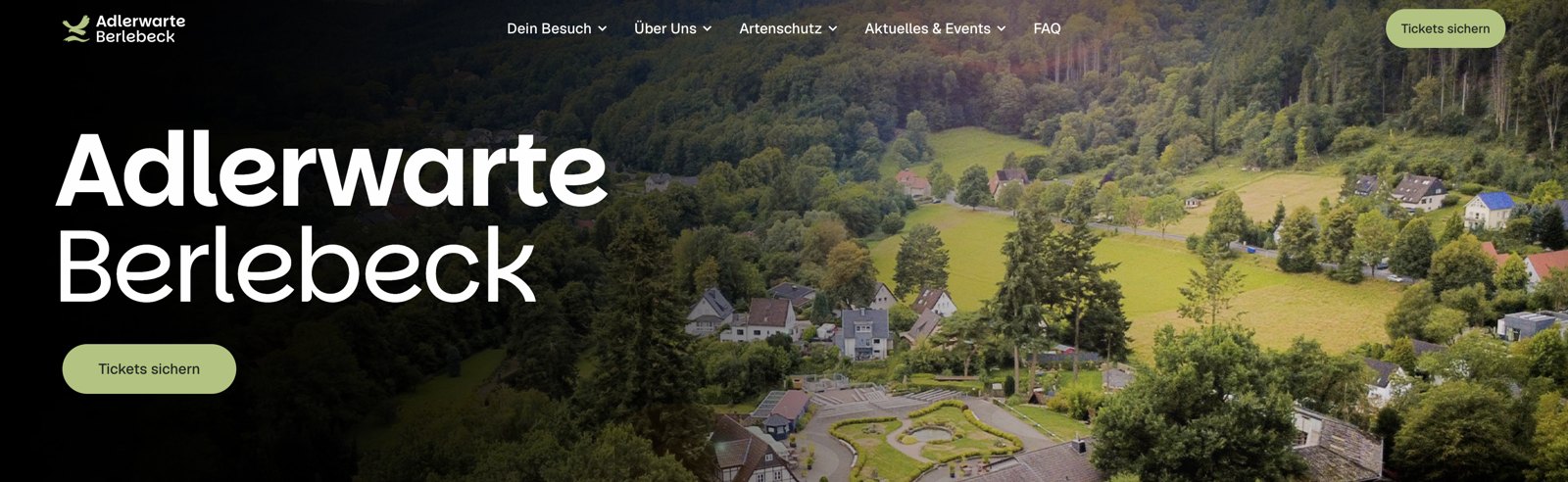 Webseite der Adlerwarte Berlebeck